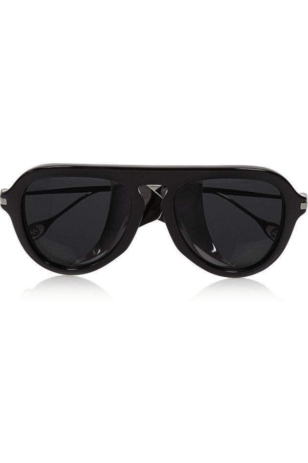 Style Me Maude - Gucci Aviator-style Acetate and Metal Sunglasses-1